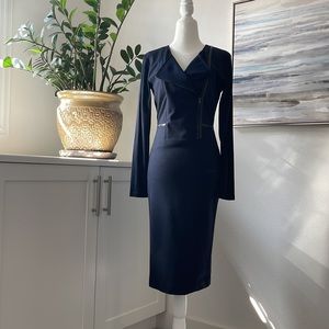 Max Mara virgin wool long sleeve dress 40